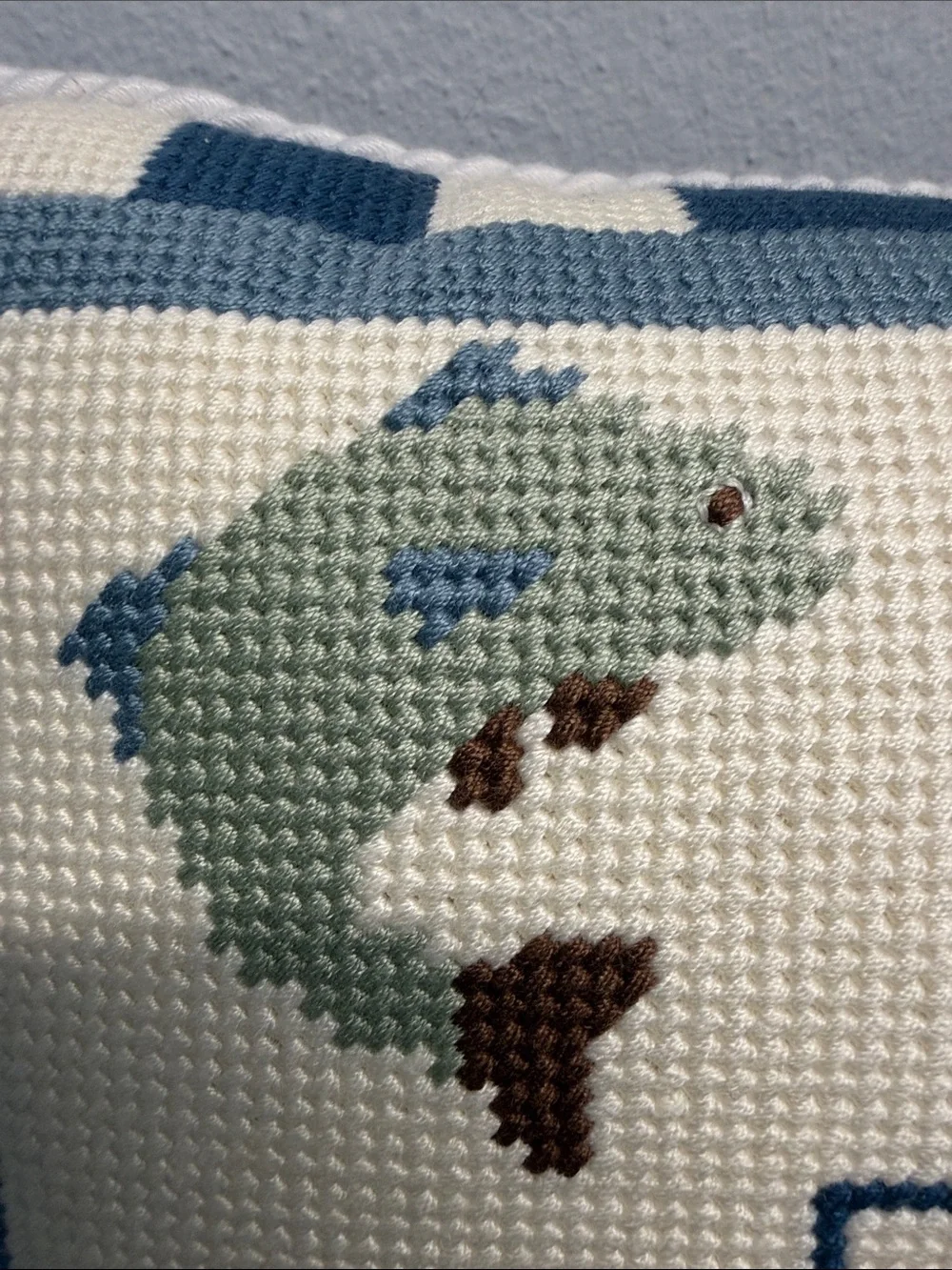 Micheal Strahan | “Gone Fishing” 🎣 Embroidered Pillow